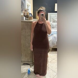 Abercrombie & Fitch Brown Midi Dress